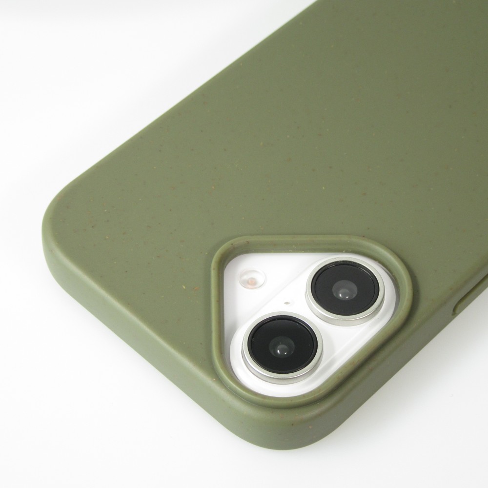 iPhone 16 Case Hülle - Bio Eco-Friendly Vegan mit Handykette Necklace - Dunkelgrün