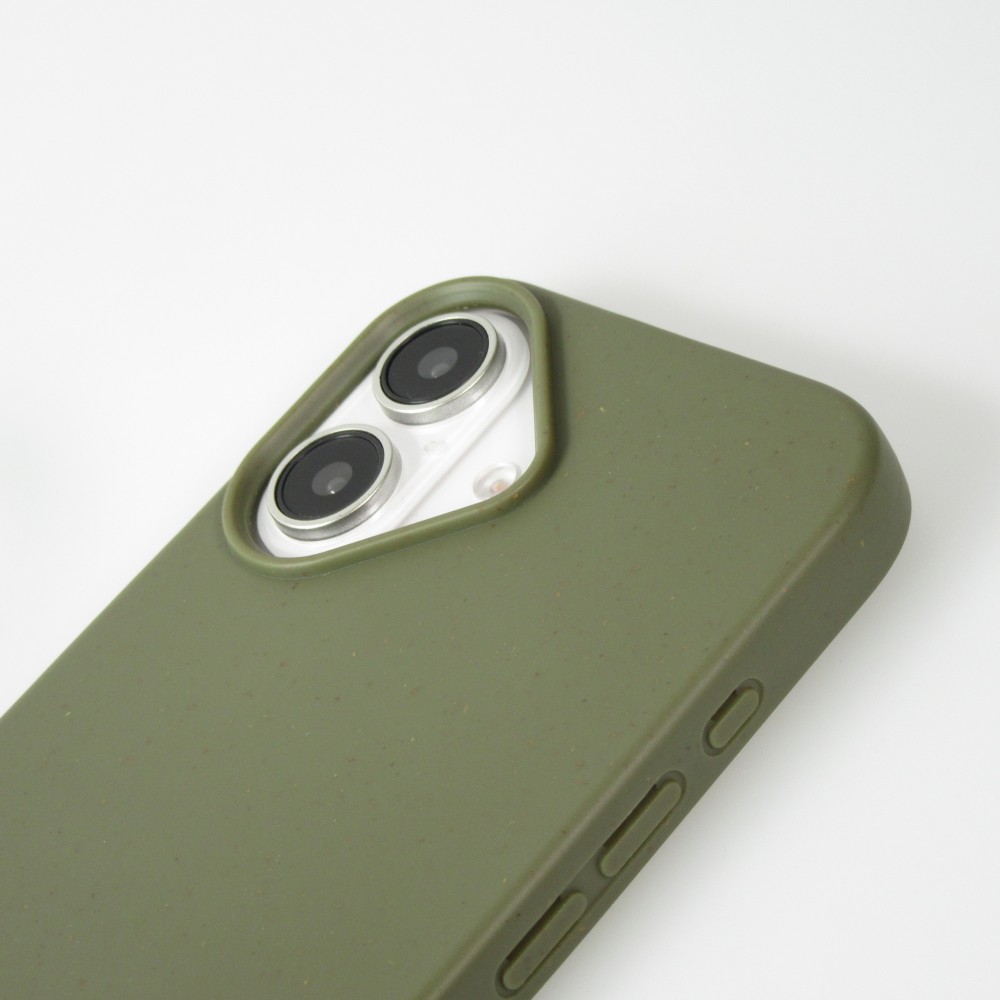 iPhone 16 Case Hülle - Bio Eco-Friendly Vegan mit Handykette Necklace - Dunkelgrün