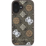 iPhone 16 Case H&uuml;lle - Guess Monogramm Peony mit MagSafe - Braun