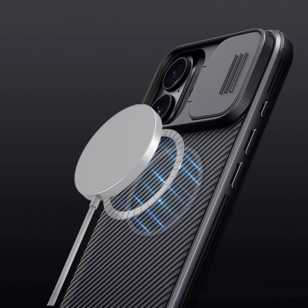 iPhone 16 Case Hülle - Nillkin CamShield Pro Magnetic Case mit MagSafe - Noir