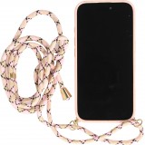 iPhone 16 Plus Case Hülle - Bio Eco-Friendly Vegan mit Handykette Necklace - Rosa