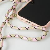 iPhone 16 Plus Case Hülle - Bio Eco-Friendly Vegan mit Handykette Necklace - Rosa