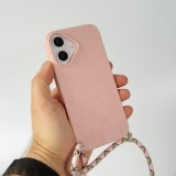 iPhone 16 Plus Case Hülle - Bio Eco-Friendly Vegan mit Handykette Necklace - Rosa