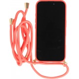 iPhone 16 Plus Case Hülle - Bio Eco-Friendly Vegan mit Handykette Necklace - Rot