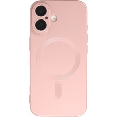 iPhone 16 Plus Case Hülle - Gummi weich mit Kameraschutzglas MagSafe - Rosa