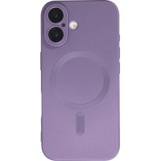 iPhone 16 Plus Case Hülle - Gummi weich mit Kameraschutzglas MagSafe - Violett