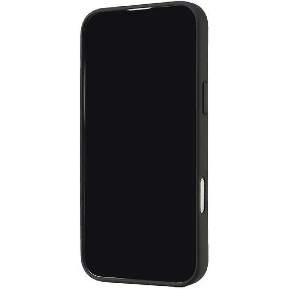 iPhone 16 Pro Max Case H&uuml;lle - Audi Silikon Soft Touch mit Logo - Schwarz