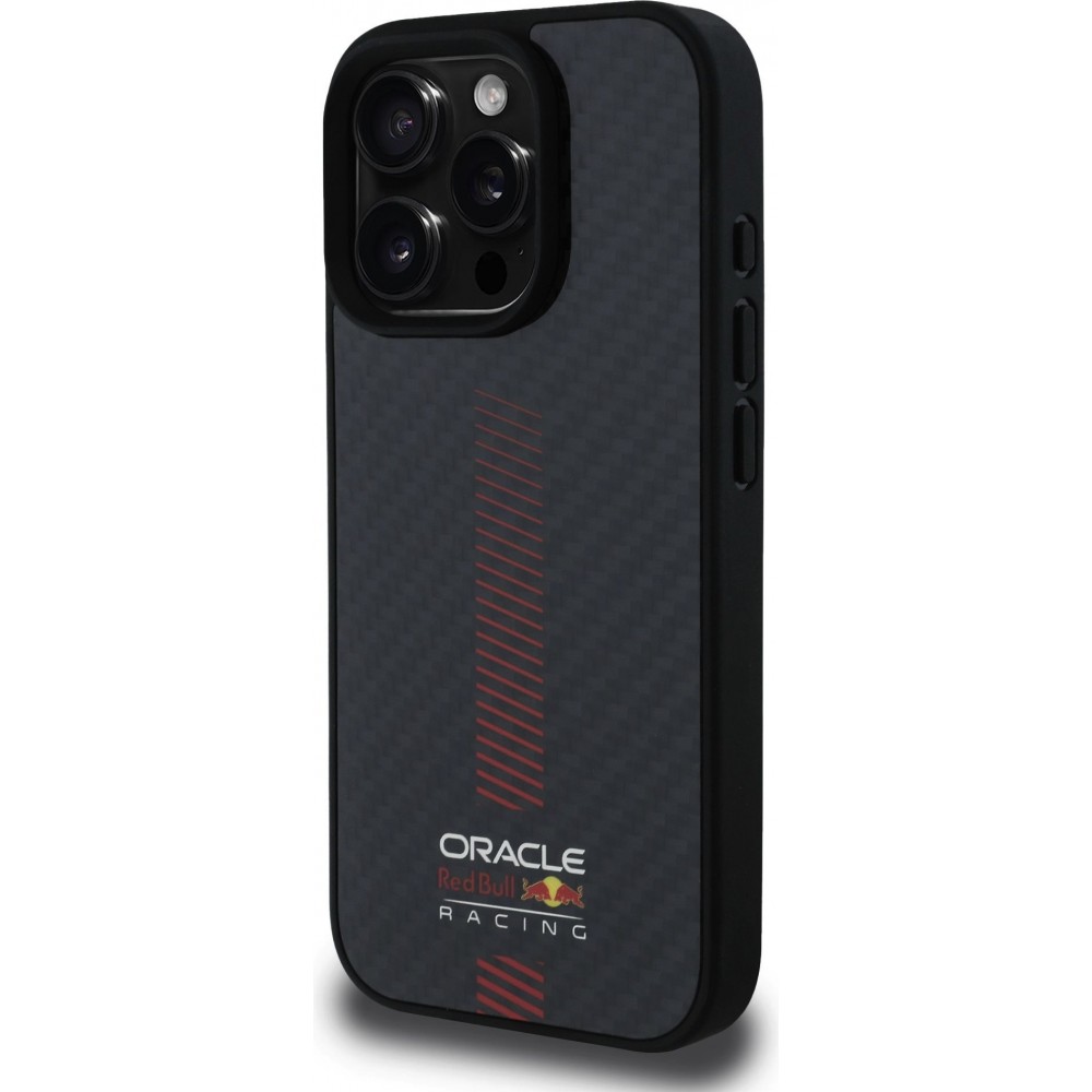 iPhone 16 Pro Max Case Hülle - Red Bull Racing Carbon Powerbar MagSafe - Schwarz