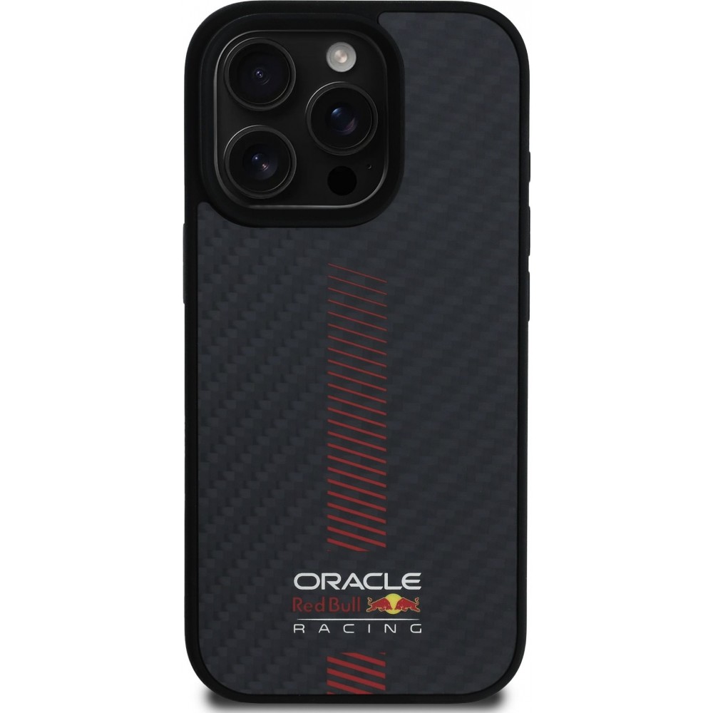 iPhone 16 Pro Max Case Hülle - Red Bull Racing Carbon Powerbar MagSafe - Schwarz