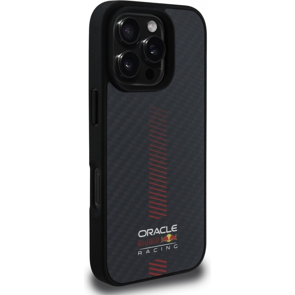 iPhone 16 Pro Max Case Hülle - Red Bull Racing Carbon Powerbar MagSafe - Schwarz