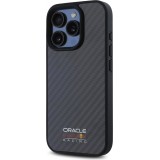Coque iPhone 16 Pro Max - Red Bull Racing Carbon simple avec logo MagSafe - Noir
