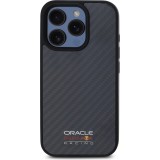 Coque iPhone 16 Pro Max - Red Bull Racing Carbon simple avec logo MagSafe - Noir