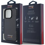 Coque iPhone 16 Pro Max - Red Bull Racing Carbon simple avec logo MagSafe - Noir