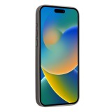 Hülle iPhone 16 Pro - Qialino Echtleder (MagSafe kompatibel) - Grau