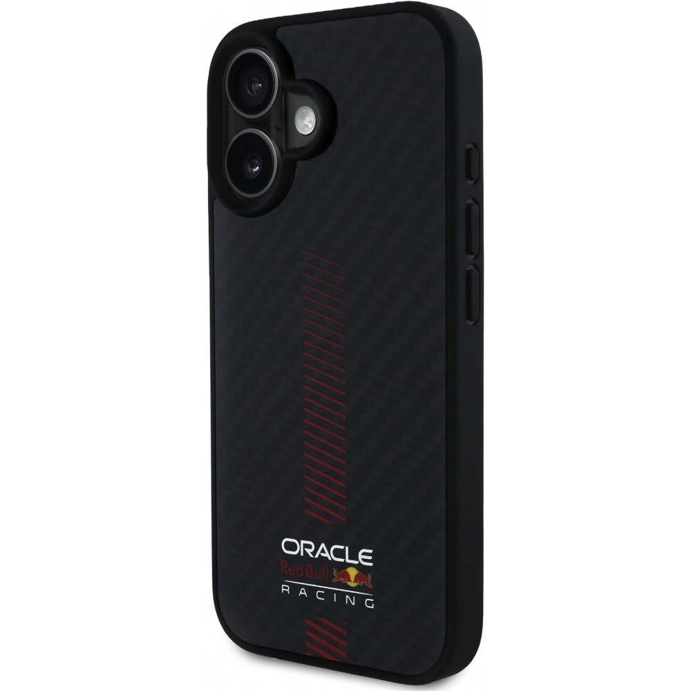 iPhone 16 Case Hülle - Red Bull Racing Carbon Powerbar MagSafe - Schwarz