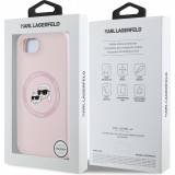 iPhone 16e Case Hülle - Karl Lagerfeld Choupette Silikon Soft Touch mit MagSafe - Rosa
