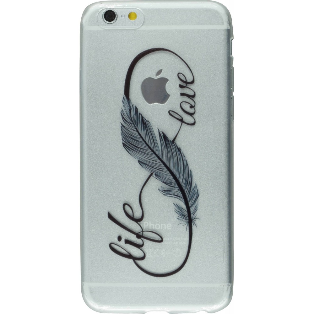 Hülle iPhone 7 Plus / 8 Plus - Live Feather love