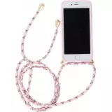 Hülle iPhone 16e - Bio Eco-Friendly Vegan mit Handykette Necklace - Rosa