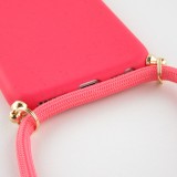 Coque iPhone 17e / 16e - Bio Eco-Friendly nature avec cordon collier - Rouge