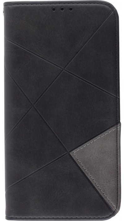 Hülle iPhone 16e - Flip Geometrisch - Schwarz