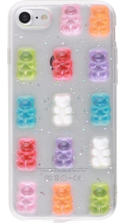 Hülle iPhone 7 / 8 / SE (2020, 2022) - 3D Bear Candy Gel