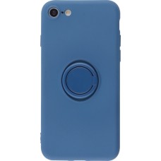 Hülle iPhone 7 / 8 / SE (2020, 2022) - Soft Touch mit Ring blau