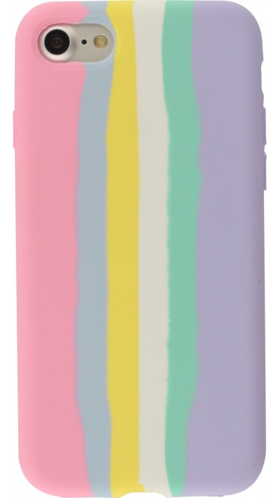 Hülle iPhone 7 / 8 / SE (2020, 2022) - Soft Touch multicolors rosa - Violett