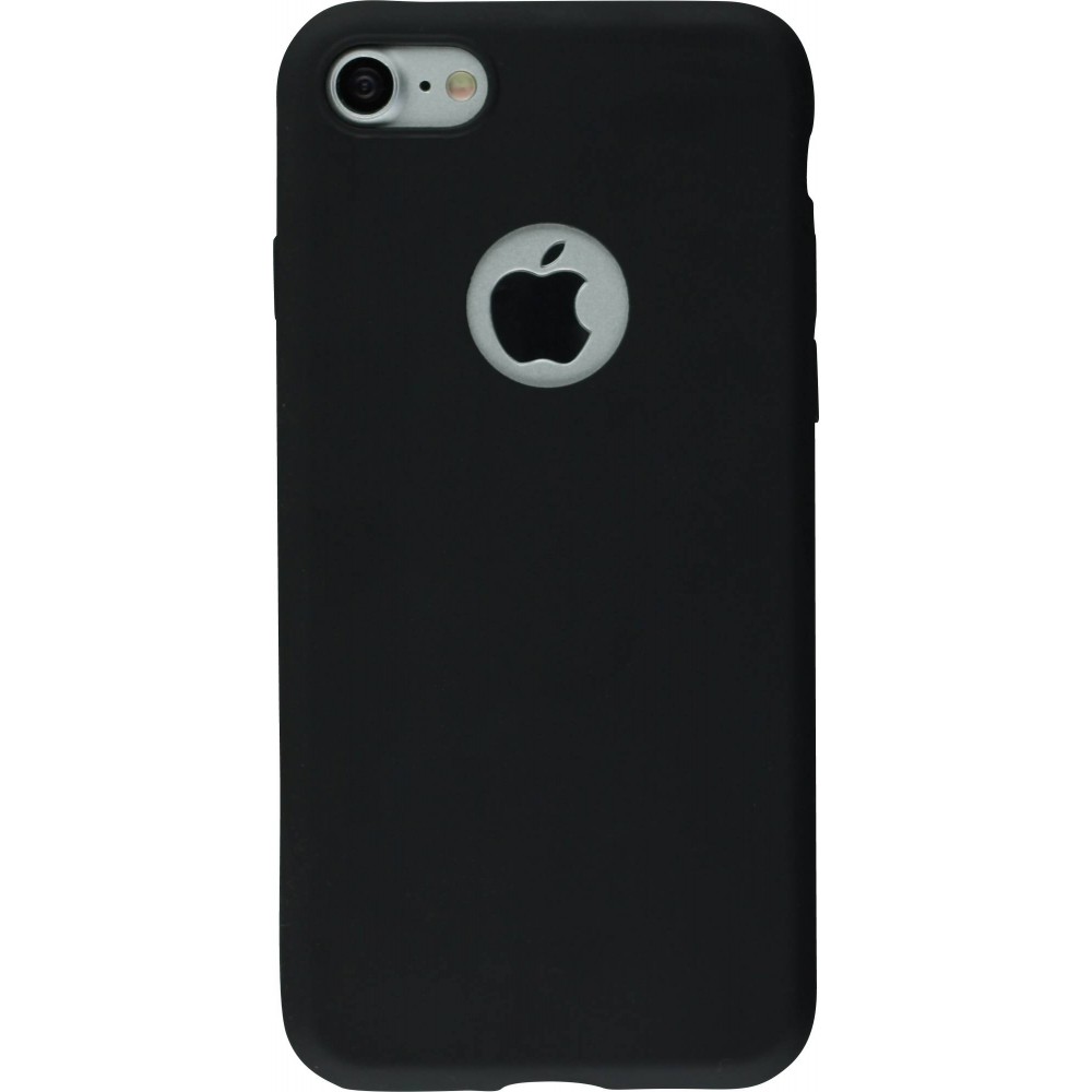 Coque iPhone 7 8 SE 2020 2022 Silicone Mat Noir