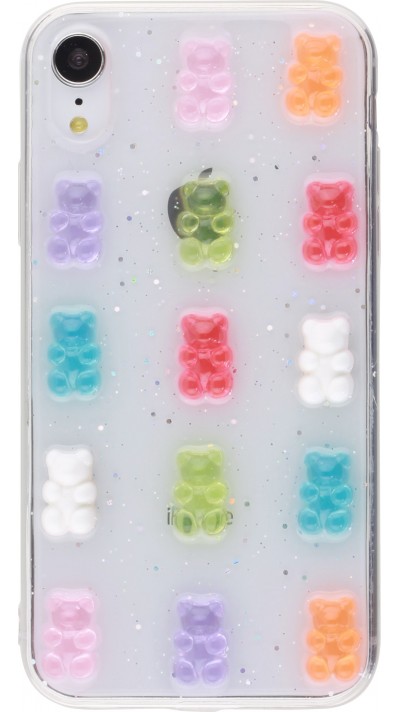 Hülle iPhone XR - 3D Bear Candy Gel