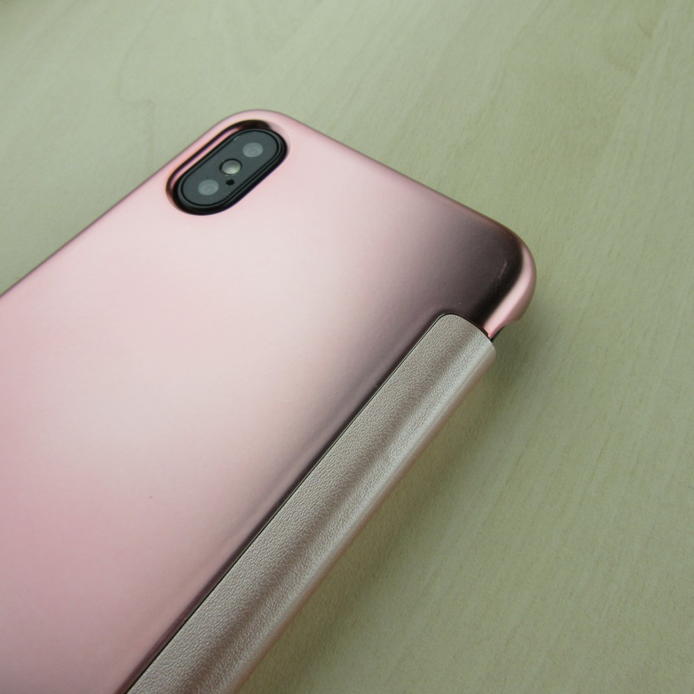 Hülle iPhone XR - Clear View Cover - Hellrosa