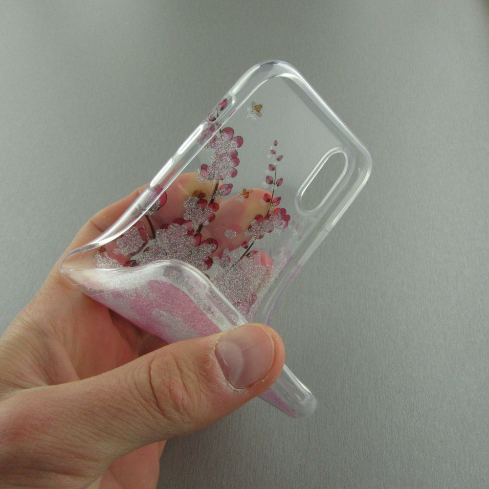 Hülle iPhone Xs Max - Gummi Shine Blütenzweig