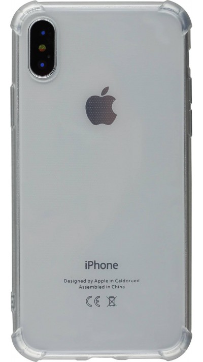 Hülle iPhone Xs Max - Gummi Transparent Gel Bumper mit extra Schutz für Ecken Antischock