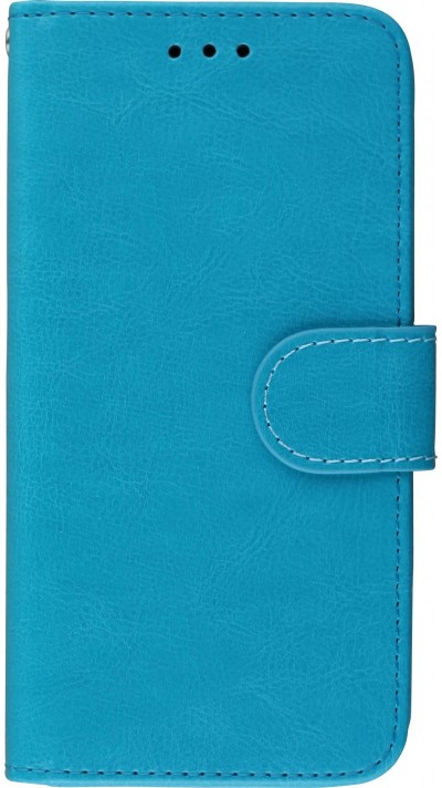 Hülle iPhone X / Xs - Premium Flip Leder Tasche - Türkis