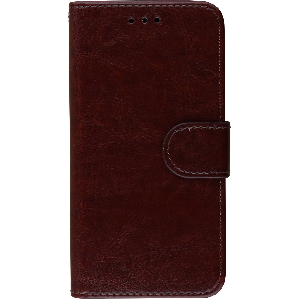 Hülle iPhone X / Xs - Premium Flip - Braun