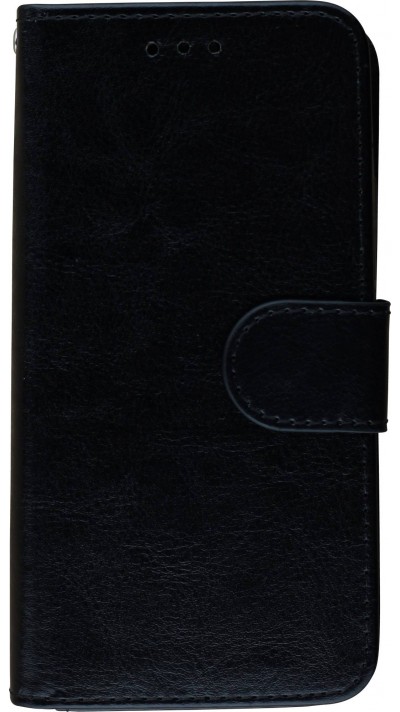 Hülle iPhone X / Xs - Premium Flip Leder Tasche - Schwarz