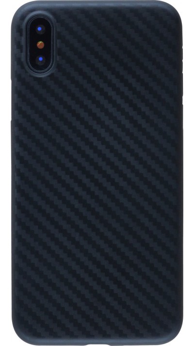 Hülle iPhone X / Xs - TPU Carbon