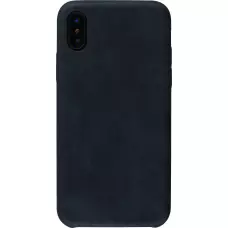 Hülle iPhone X / Xs - Thin Leather - Schwarz