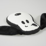 iPhone X / Xs Case Hülle - Silikon Hündchen 3D mit Plüsch Ohren - Weiss