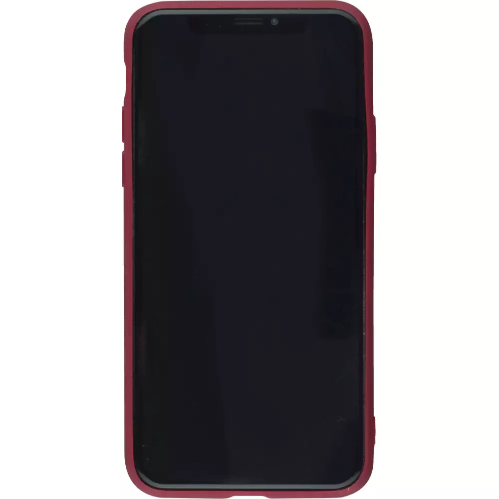 Hülle iPhone X / Xs - Gummi Herz - Rot