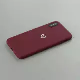 Hülle iPhone X / Xs - Gummi Herz - Rot