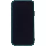 Hülle iPhone X / Xs - Silikon Mat Herz - Dunkelgrün