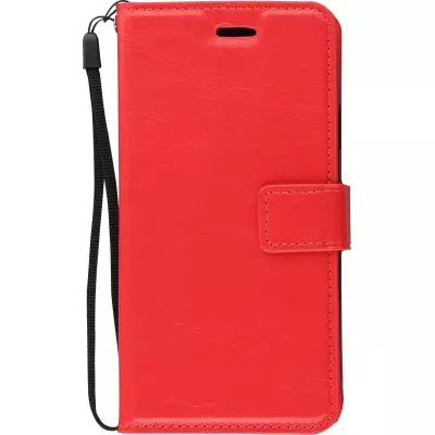 Hülle iPhone XR - Premium Flip Leder Tasche - Rot
