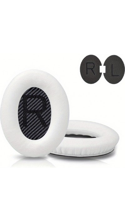 Ersatz-Ohrpolster für Bose QuietComfort QC2/QC15/QC25/QC35/QC45/SoundLink/SoundTrue - Weiss