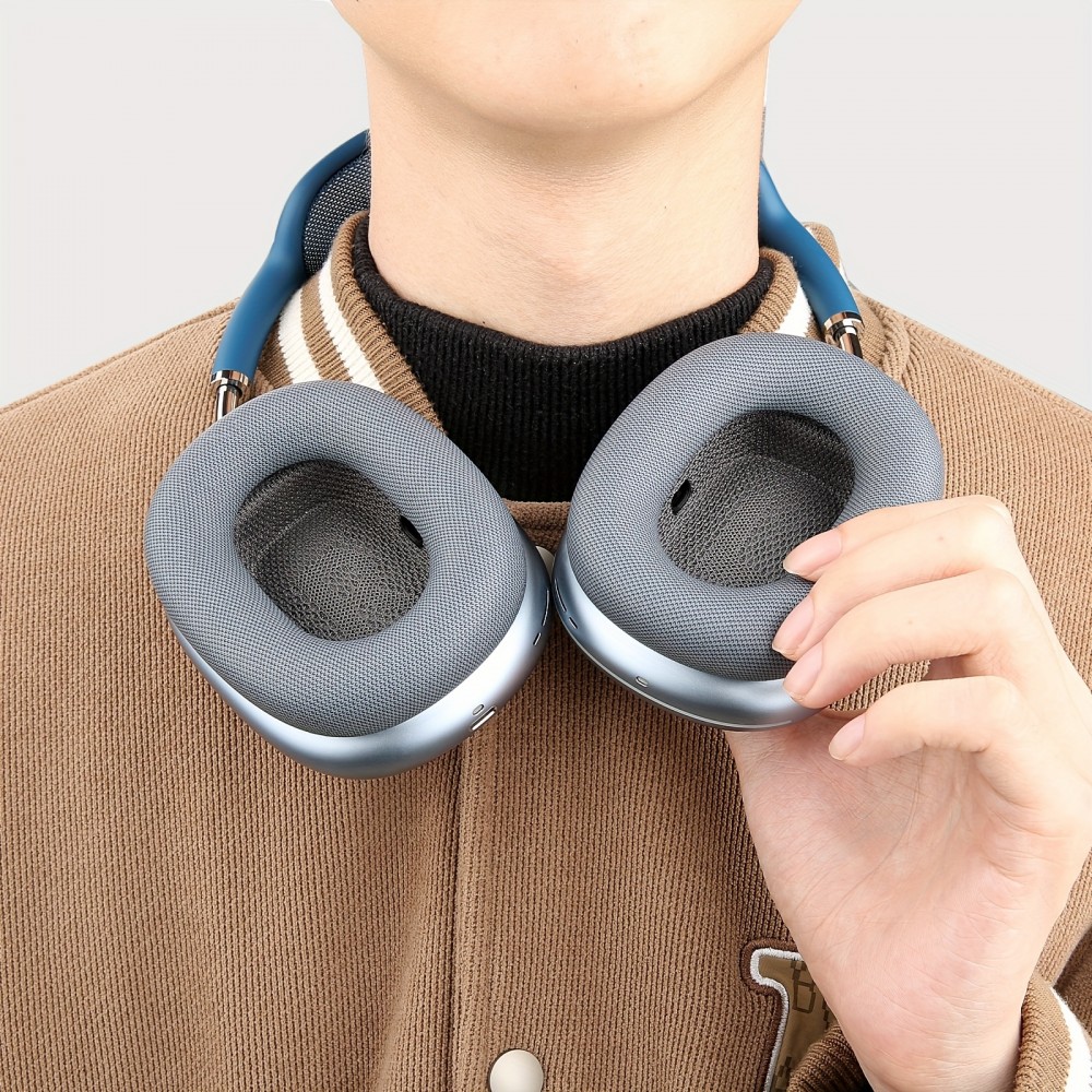 Ultra-weiche Memory-Schaum Mesh-Ohrpolster Ersatz (2er Set) - Blau mit verstärktem Magnet - AirPods Max