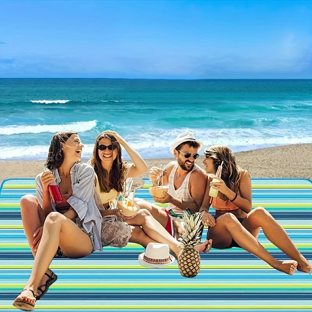 Extra-große tragbare wasserdichte Picknickdecke sandabweisend für Camping, Strand und Park (200 x 200 cm)