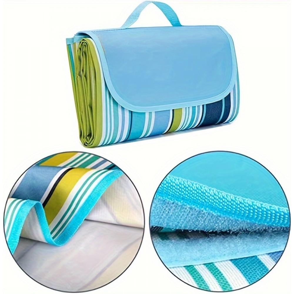 Extra-große tragbare wasserdichte Picknickdecke sandabweisend für Camping, Strand und Park (200 x 200 cm)