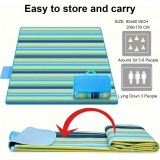 Extra-große tragbare wasserdichte Picknickdecke sandabweisend für Camping, Strand und Park (200 x 200 cm)