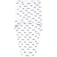 Schlafsack für Babys (0-3 Monate) mit Wickelverpackung, weichem Baumwollmaterial und Klettverschluss - Love