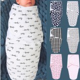Schlafsack für Babys (0-3 Monate) mit Wickelverpackung, weichem Baumwollmaterial und Klettverschluss - Love