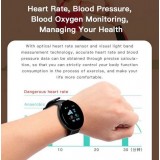 D18 Smart Watch Fitness Tracker Color Touch Screen IP65 inkl. Phone App - Schwarz